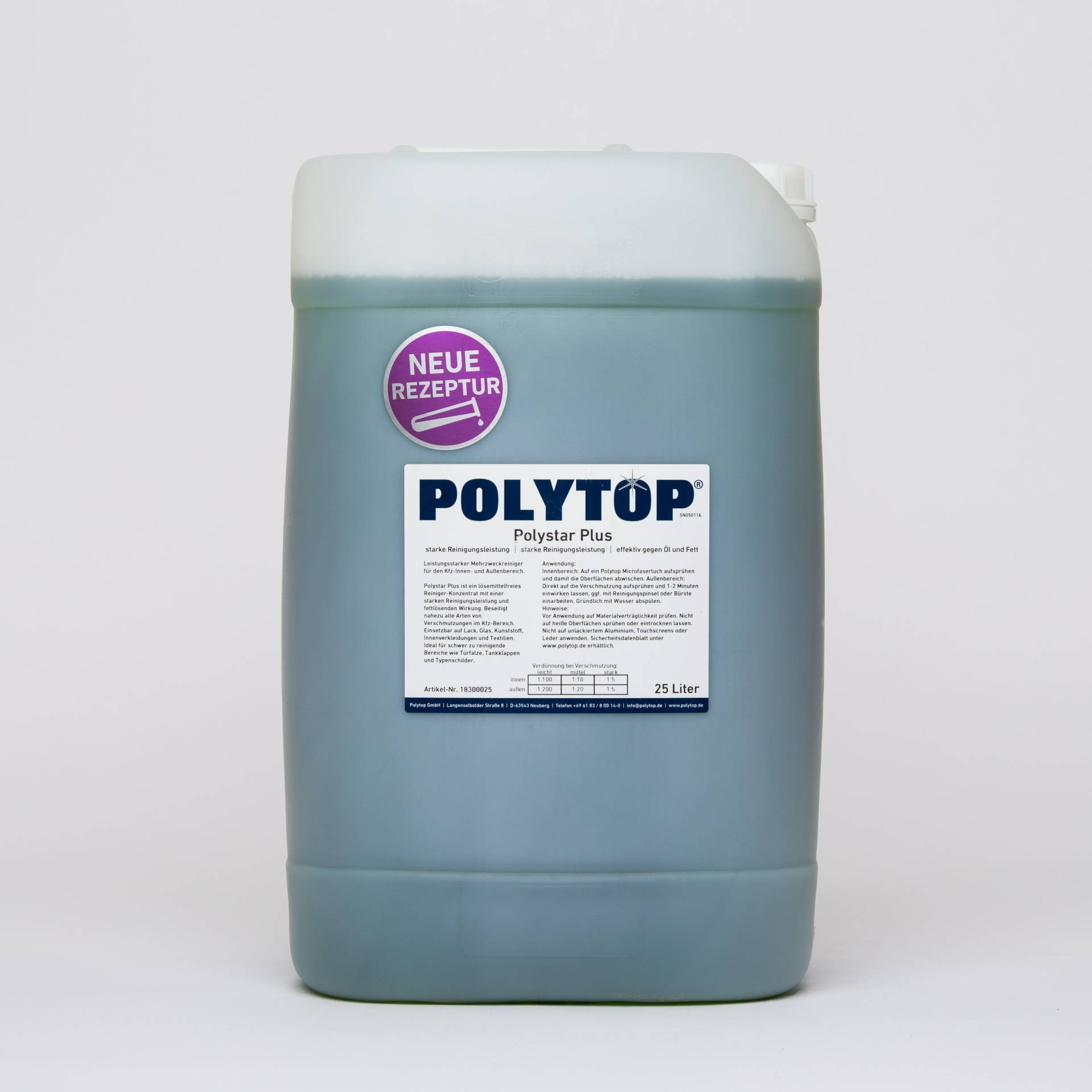 Polytop Polystar Plus Reinigungskonzentrat für Innen und Außen PKW LKW Bus Mehrzweckreiniger 25 L von Polytop