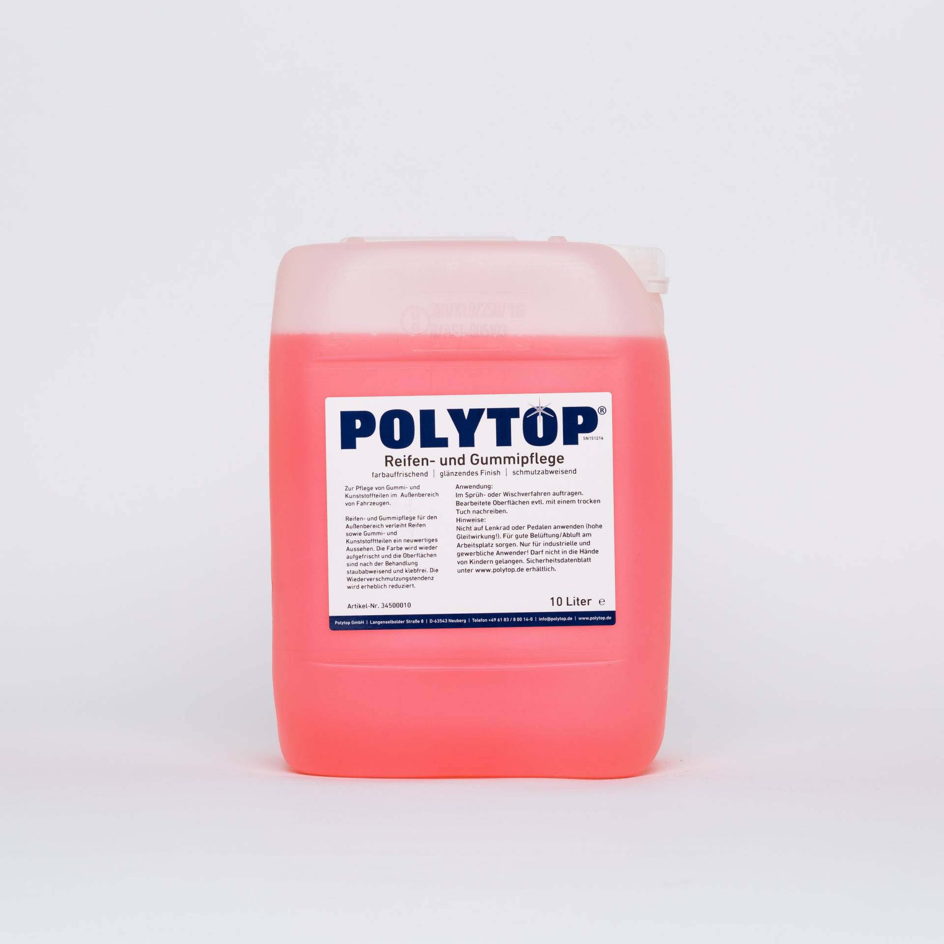 Polytop Reifen- und Gummipflege Reifenglanz Kunststoffpflege Tiefenpfleger Radkästen außen 10 L von Polytop