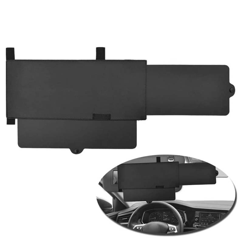 Auto Sonnenblende Verlängerung, Anti-Glare Car Sun Visor Extender, Verstellbare Blendfreie Sonnenblendenverlängerung Auto, Anti-UV Sonnenblende Auto Erweiterung für Vordersitz-Fahrer & Beifahrer von Pomurom