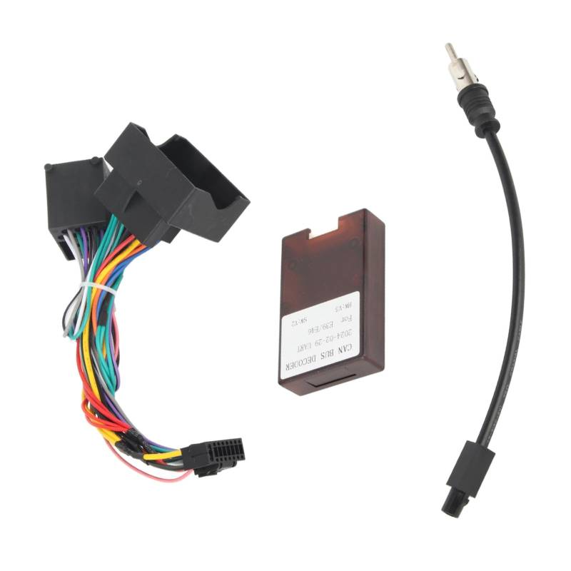 Audio-Kabelbaum-Adapter mit Canbus-Box für den Austausch von Kfz-Stromkabeln, Einfache Installation für F30/F10/X5/E46-Besitzer [2 Kabelbäume + 1 Canbus-Box] von Pongnas