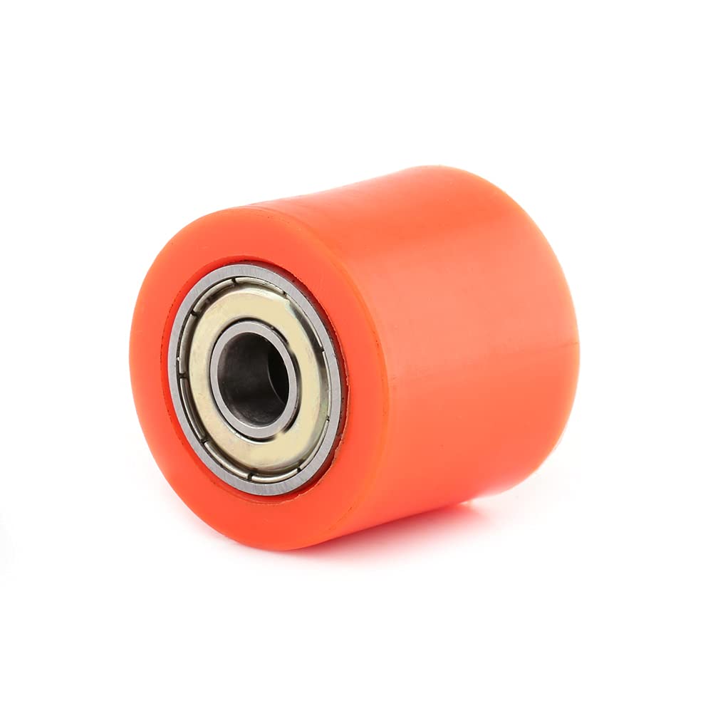 Kettenspanner, 8 Mm 10 Mm Motorrad-Kettenspanner, Kettenrolle mit Sanftem Drehen für Straßenmotorräder, Motorräder und ATVs (Orange 10 mm) von Pongnas