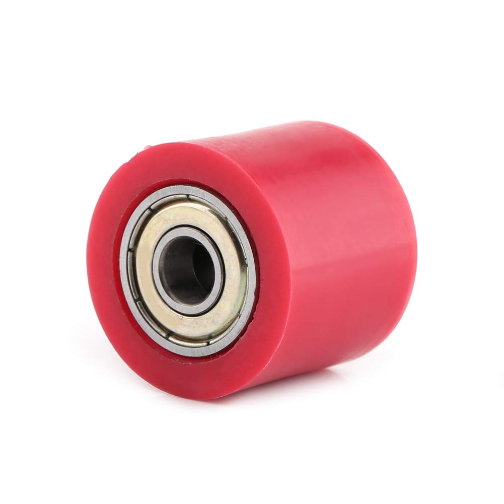 Kettenspanner, 8 Mm 10 Mm Motorrad-Kettenspanner, Kettenrolle mit Sanftem Drehen für Straßenmotorräder, Motorräder und ATVs (Rot 10MM) von Pongnas
