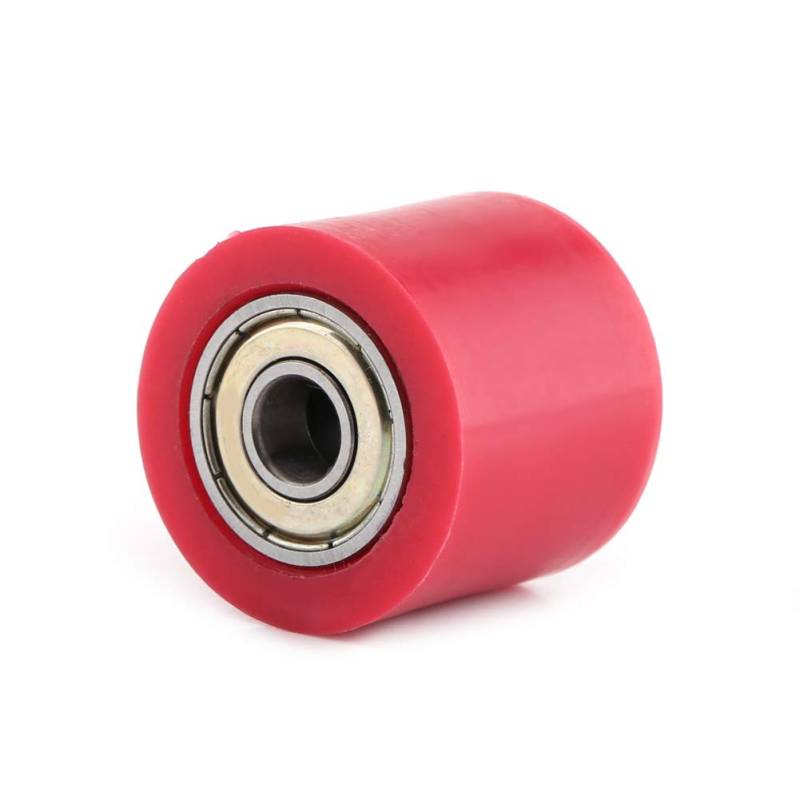 Kettenspanner, 8 Mm 10 Mm Motorrad-Kettenspanner, Kettenrolle mit Sanftem Drehen für Straßenmotorräder, Motorräder und ATVs (Rot 10MM) von Pongnas