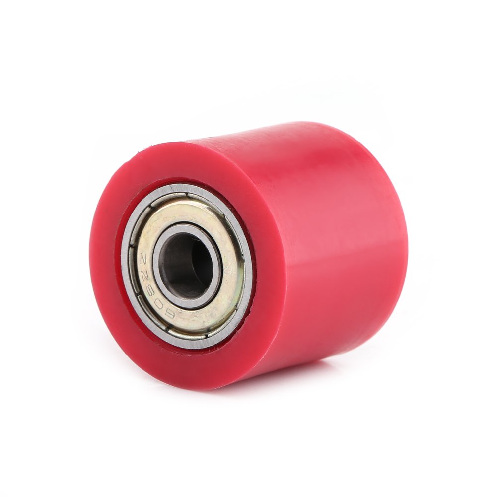 Kettenspanner, 8 Mm 10 Mm Motorrad-Kettenspanner, Kettenrolle mit Sanftem Drehen für Straßenmotorräder, Motorräder und ATVs (Rot 8MM) von Pongnas