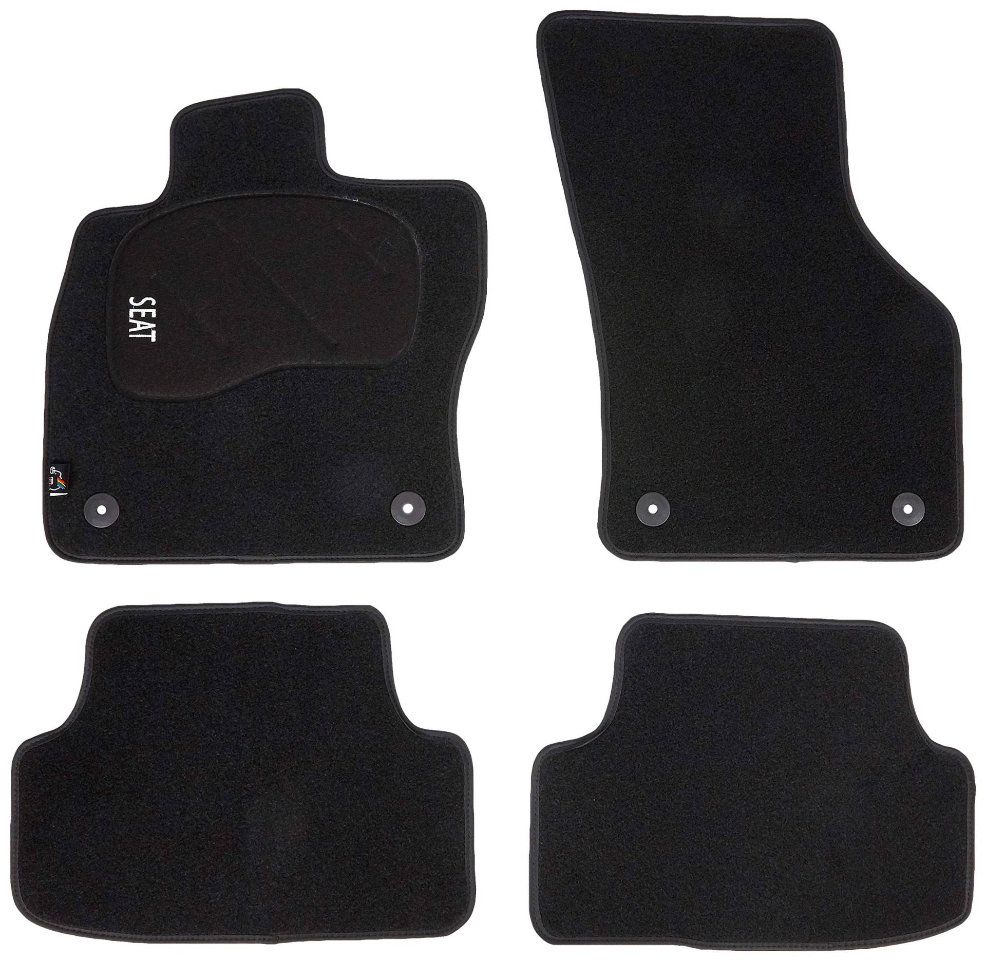 Pool Line Fußmatten Set Maßanfertigung Premium schwarz für Seat Leon III ab 2013 von Pool Line
