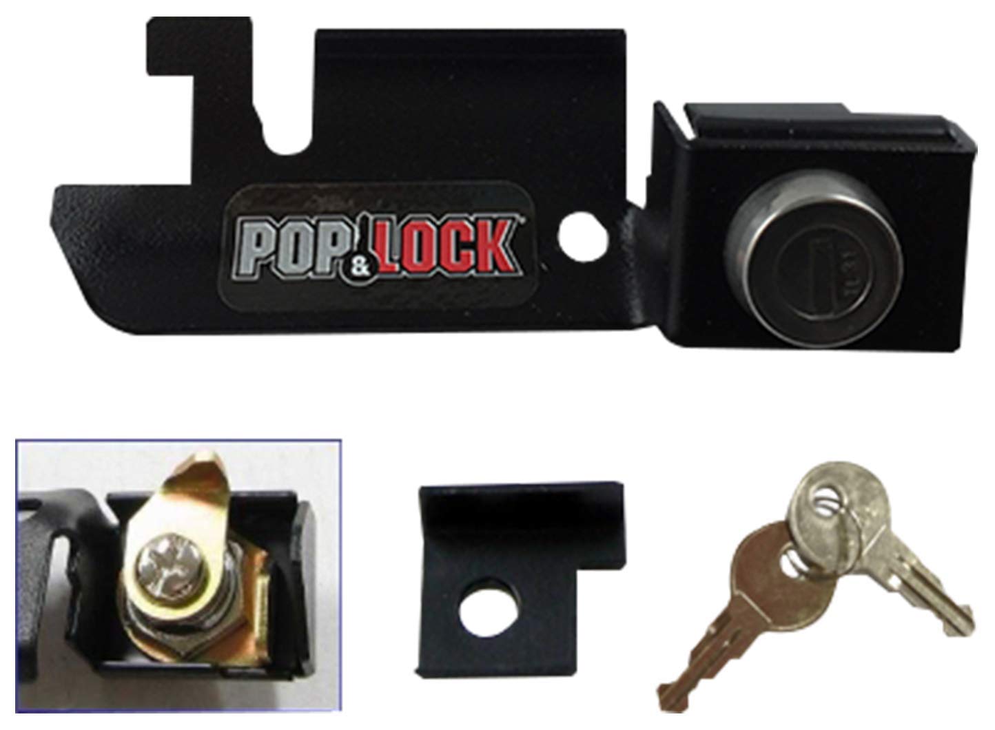 Pop & Lock Manuelles Heckklappenschloss für Ford F150, passend für 1987 bis 1996 – funktioniert nur mit werksseitigem Kunststoffgriff (schwarz, PL2310) von Pop & Lock