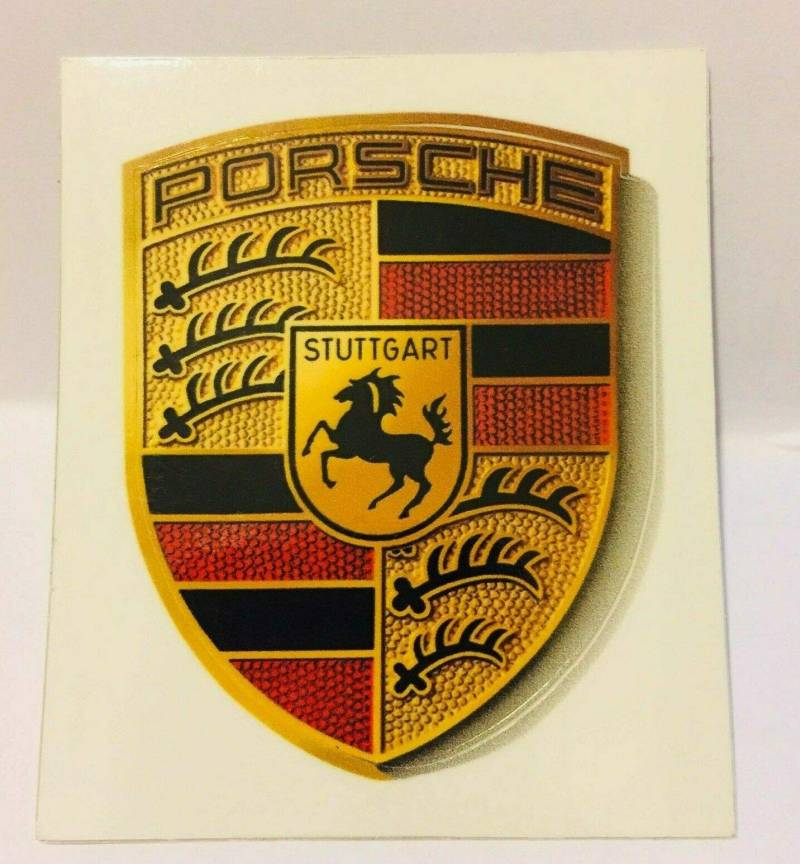 ORIGINAL Porsche Emblem Wappen Logo Aufkleber Klebeschild 6,5x5cm WAP013002 von Porsche