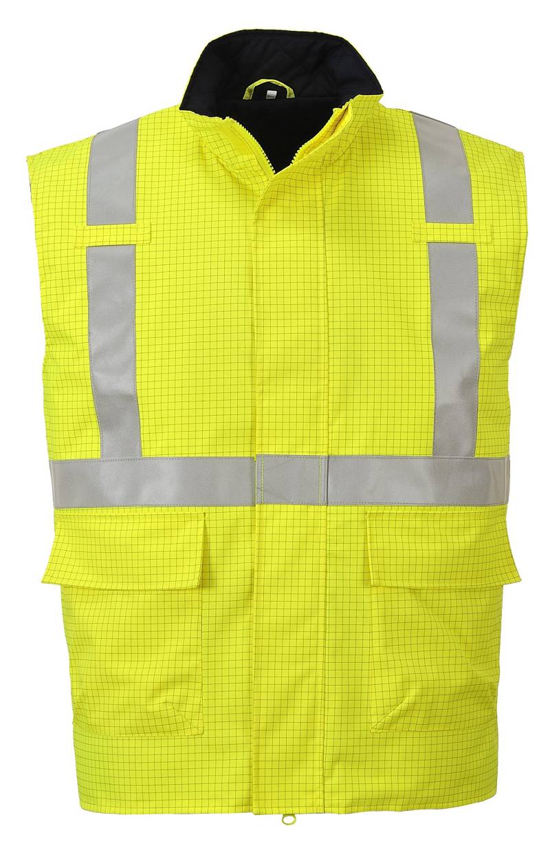 Bizflame FR Bodywarmer - Color: Yellow - Talla: Large von Portwest