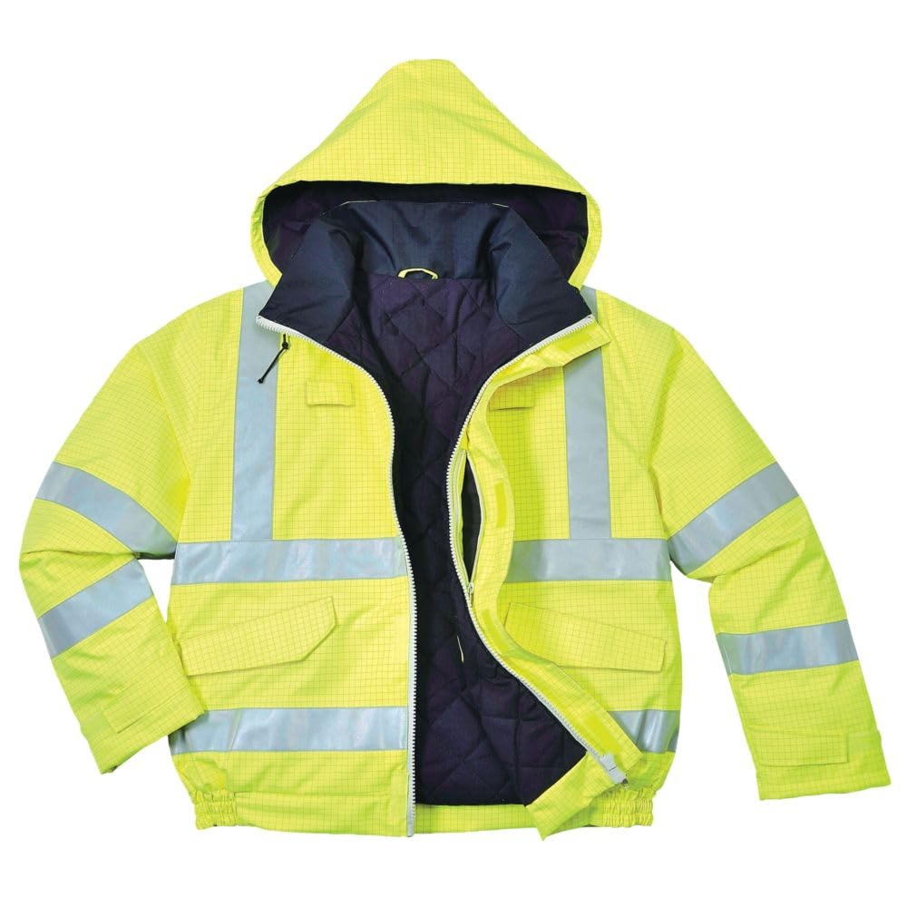 PORTWEST Bizflame Hi-Vis Bomber Jacket, colorYellow talla Small PORTWEST Bizflame Hi-Vis Bomber Jacket, colorYellow talla Small von Portwest