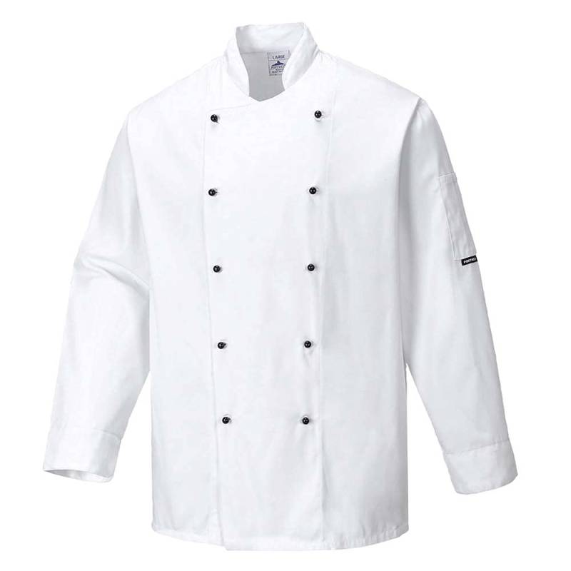 PORTWEST C834 - Somerset Kochjacke, 1 Stück, XS, Weiss, C834WHRXS von PORTWEST