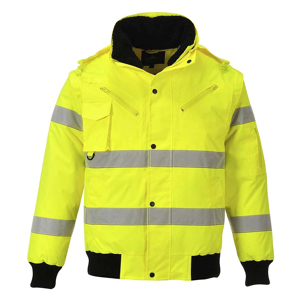 Portwest 3-in-1 Warnschutz-Pilotjacke, Größe: L, Farbe: Gelb, C467YERL von Portwest