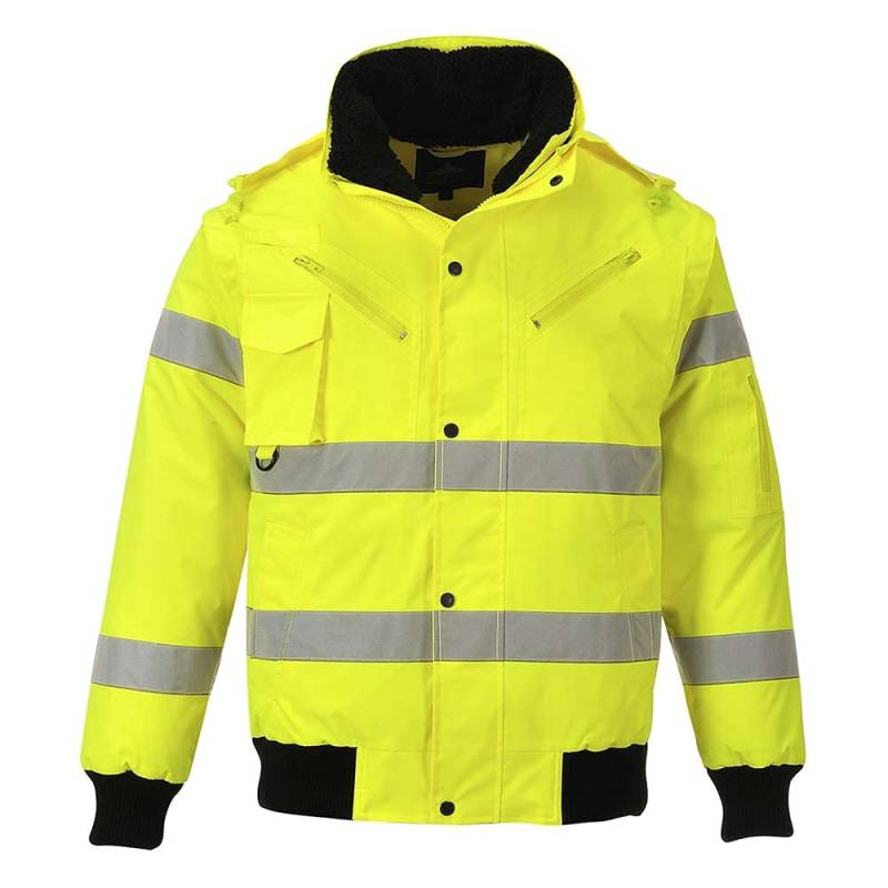 Portwest 3-in-1 Warnschutz-Pilotjacke, Größe: S, Farbe: Gelb, C467YERS von Portwest