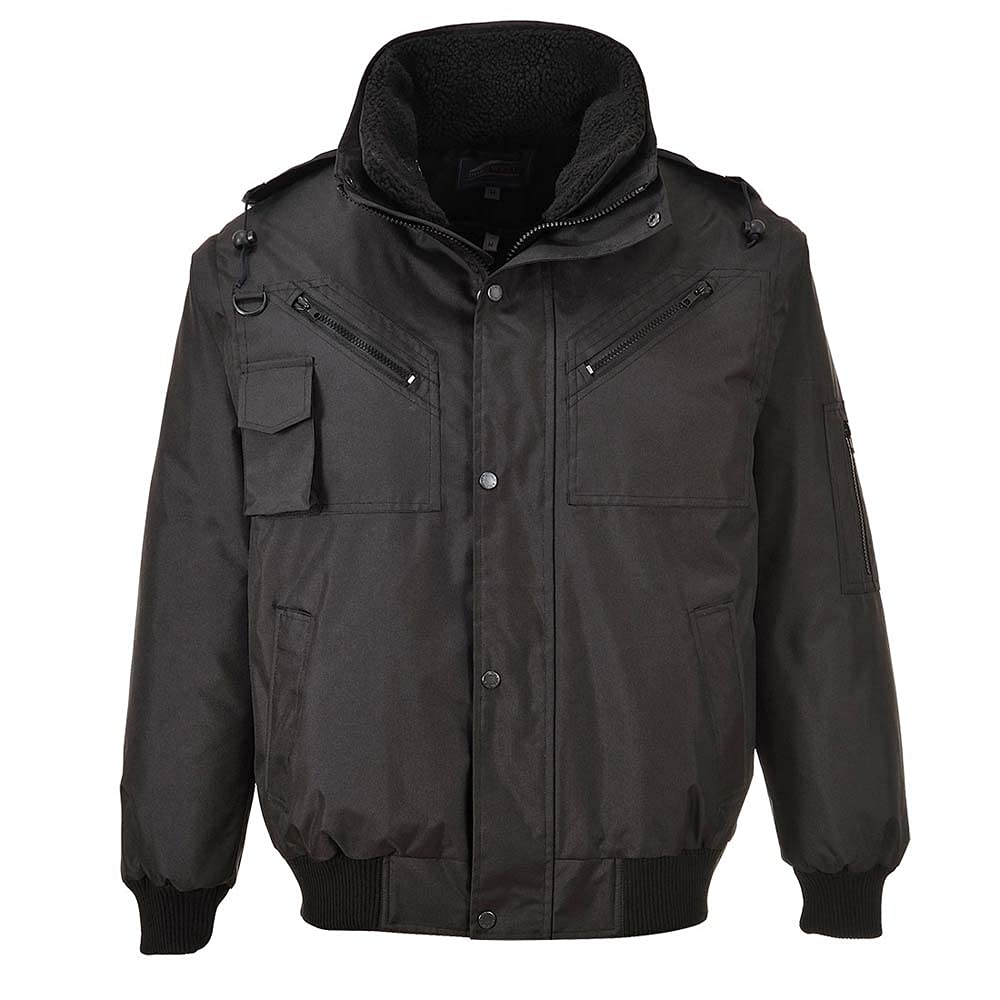 Portwest 4-in-1 Pilotjacke, Größe: M, Farbe: Schwarz, F465BKRM Portwest 4-in-1 Pilotjacke, Größe: M, Farbe: Schwarz, F465BKRM von Portwest