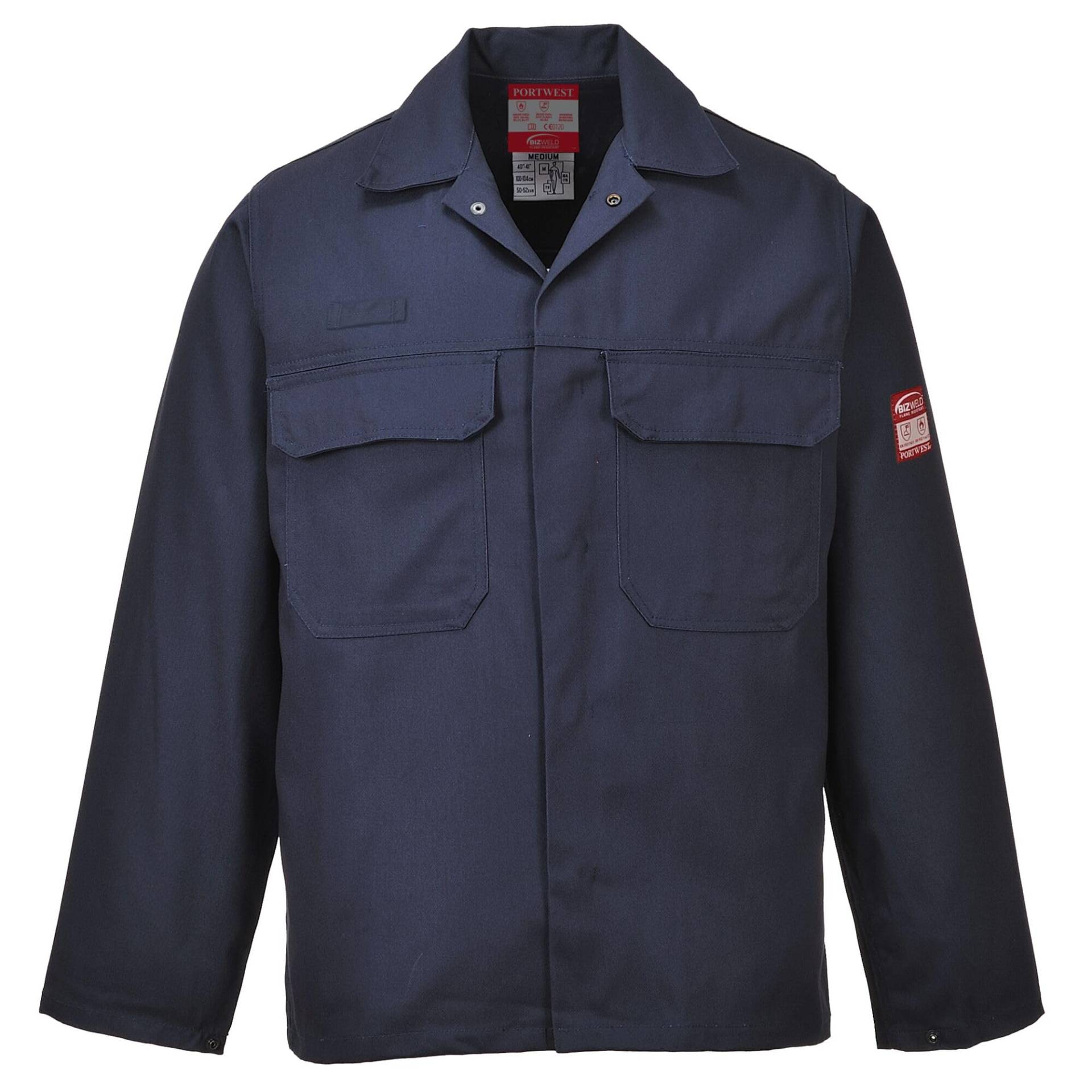 Portwest BIZ2 Herren Flammenresistente Bizweld FR Arbeitsjacke Marine, XL Portwest BIZ2 Herren Flammenresistente Bizweld FR Arbeitsjacke Marine, XL von Portwest