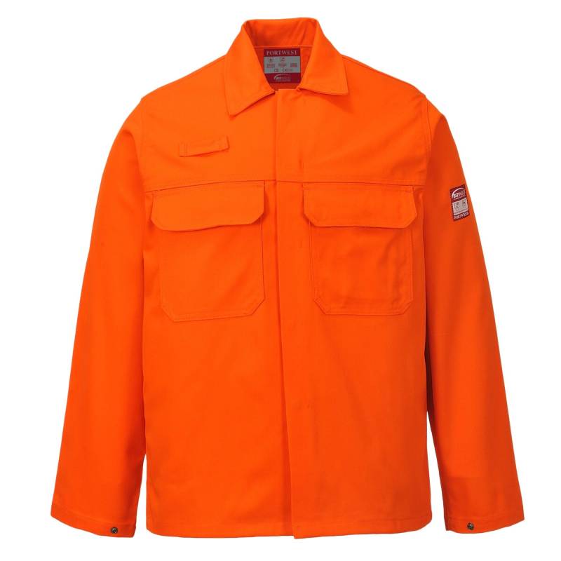 Portwest BIZ2 Herren Flammenresistente Bizweld FR Arbeitsjacke Orange, S von Portwest