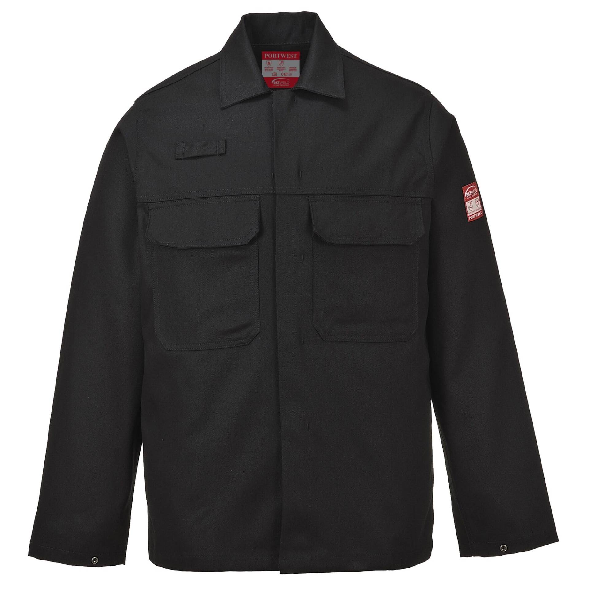 Portwest BIZ2 Herren Flammenresistente Bizweld FR Arbeitsjacke Schwarz, S Portwest BIZ2 Herren Flammenresistente Bizweld FR Arbeitsjacke Schwarz, S von Portwest