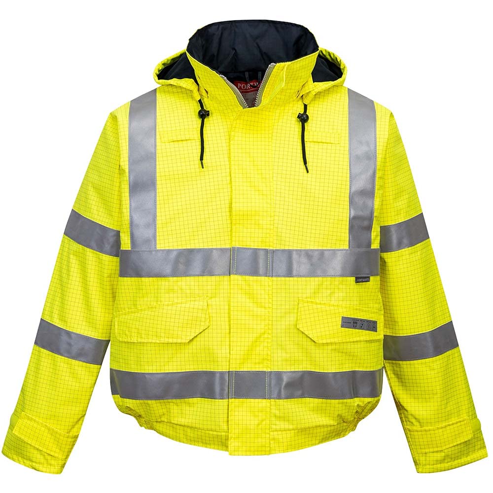 Portwest Bizflame Hi-Vis Bomber Jacket - Color: Yellow - Talla: XSmall Portwest Bizflame Hi-Vis Bomber Jacket - Color: Yellow - Talla: XSmall von Portwest