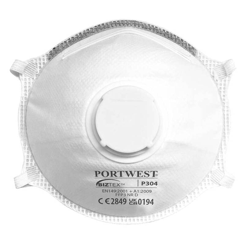 Portwest FFP3 Light Cup Respirator (10) - Color: White von Portwest