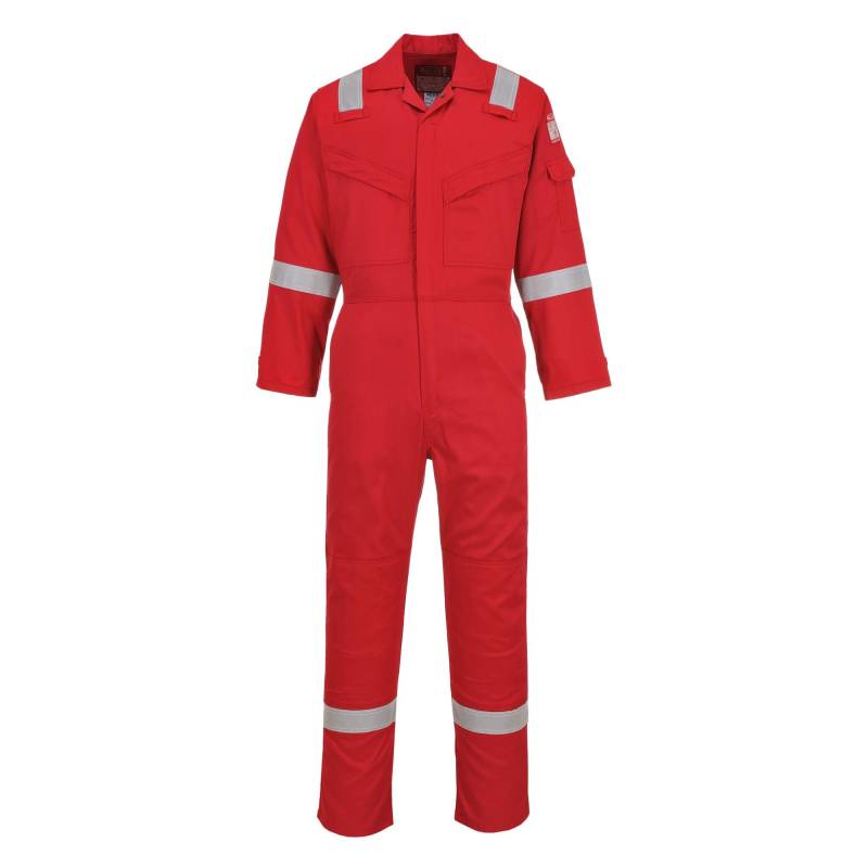 Portwest FR21 Leichter Anti-Statik Flammenresistenter Overall 210g Rot, XL von Portwest