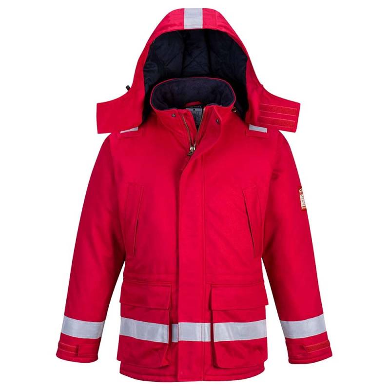 Portwest Flammhemmende Antistatik Winterjacke , Größe: S, Farbe: Rot, FR59RERS von Portwest