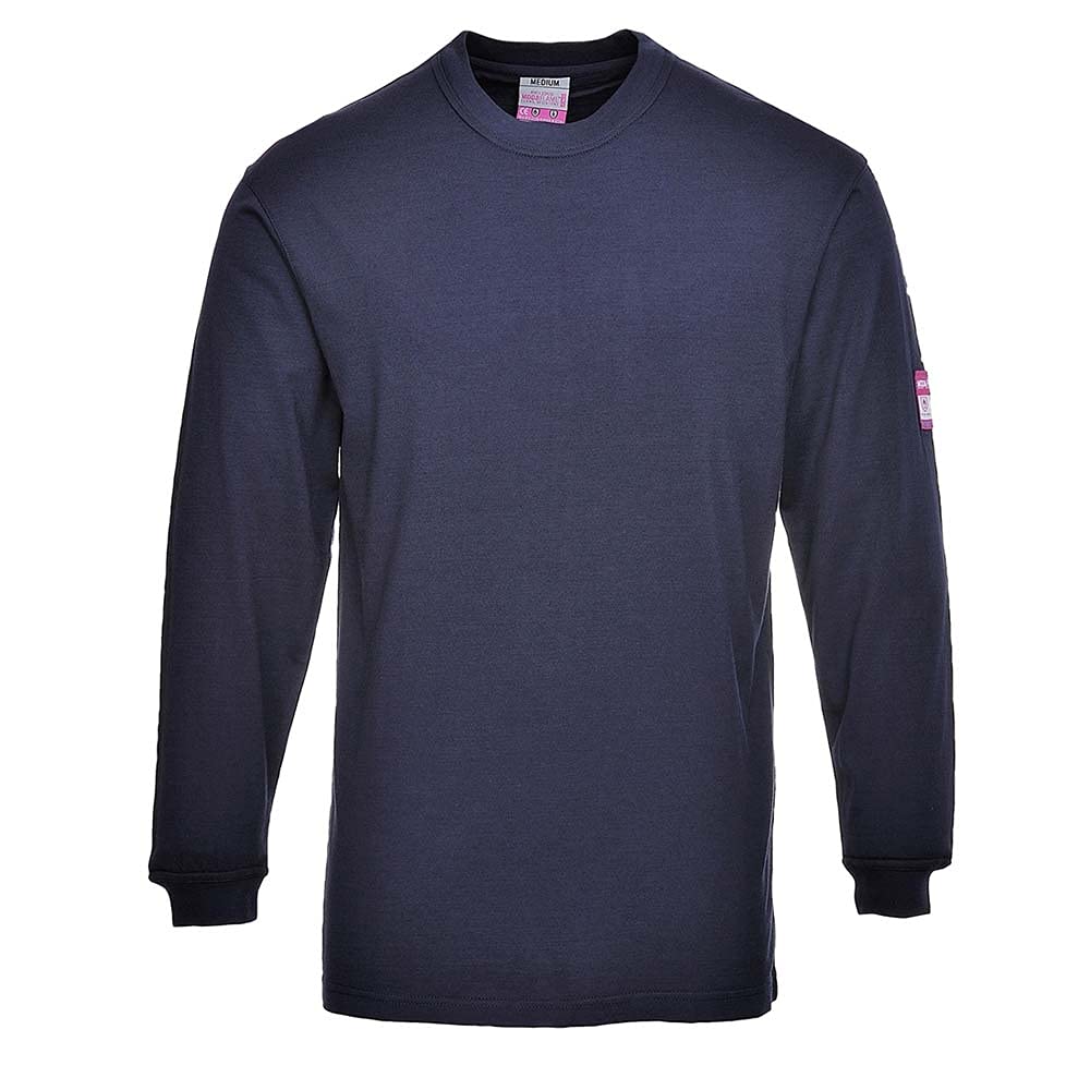 Portwest Flammhemmendes antistatisches Langarm T-Shirt, Größe: 4XL, Farbe: Marine, FR11NAR4XL Portwest Flammhemmendes antistatisches Langarm T-Shirt, Größe: 4XL, Farbe: Marine, FR11NAR4XL von Portwest