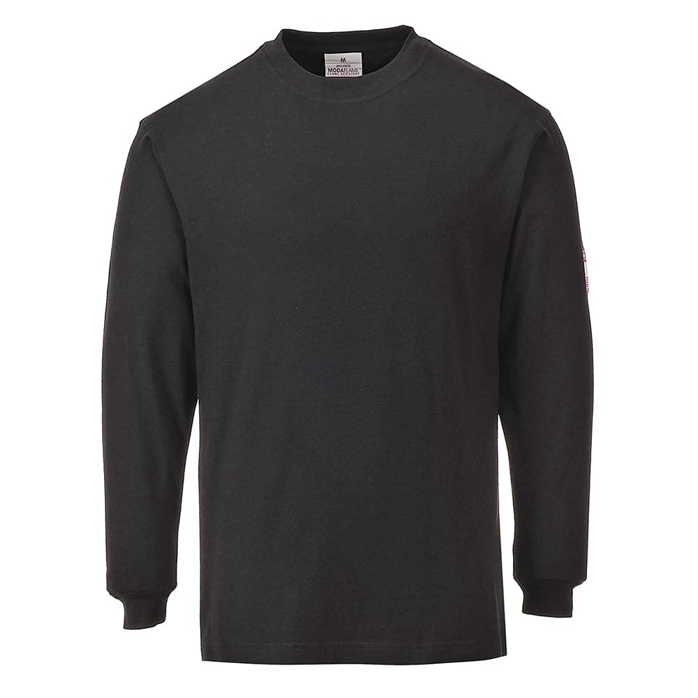 Portwest Flammhemmendes antistatisches Langarm T-Shirt, Größe: M, Farbe: Schwarz, FR11BKRM Portwest Flammhemmendes antistatisches Langarm T-Shirt, Größe: M, Farbe: Schwarz, FR11BKRM von Portwest