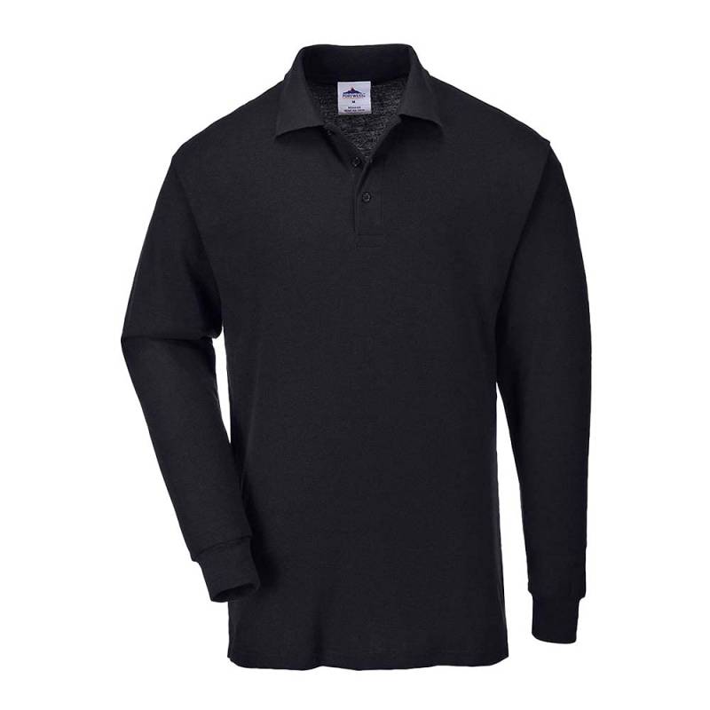 Portwest Genoa Langarm Polo-Shirt, Größe: XXXL, Farbe: Schwarz, B212BKRXXXL von Portwest