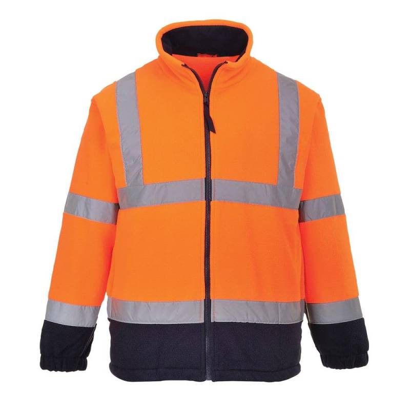 Portwest Hochsichtbare zweifarbige Fleece-Jacke, Farbe: orange, Größe: XXL, F301ONRXXL von Portwest