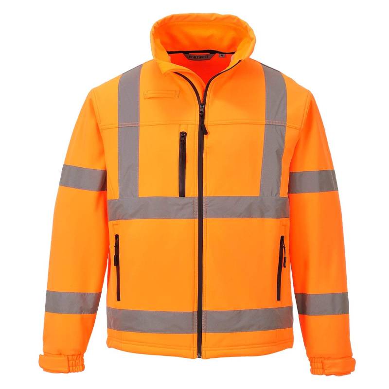 Portwest Klassische Hi-Vis Softshell-Jacke (3L), Größe: L, Farbe: Orange, S424ORRL von Portwest