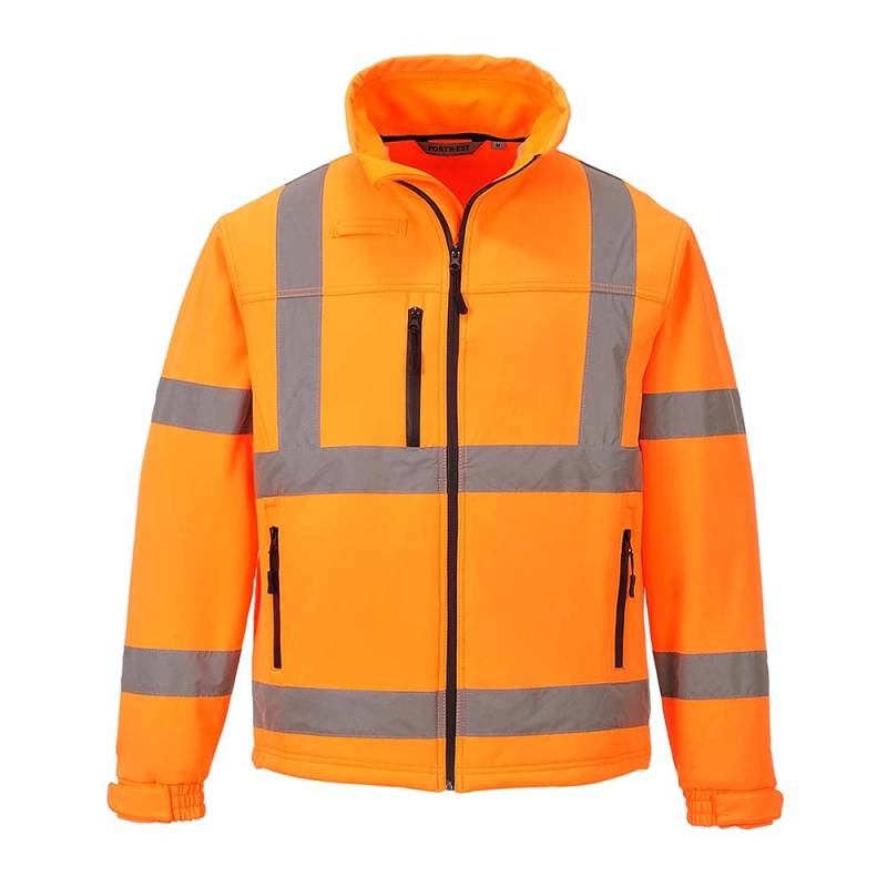 Portwest Klassische Hi-Vis Softshell-Jacke (3L), Größe: XL, Farbe: Orange, S424ORRXL von Portwest