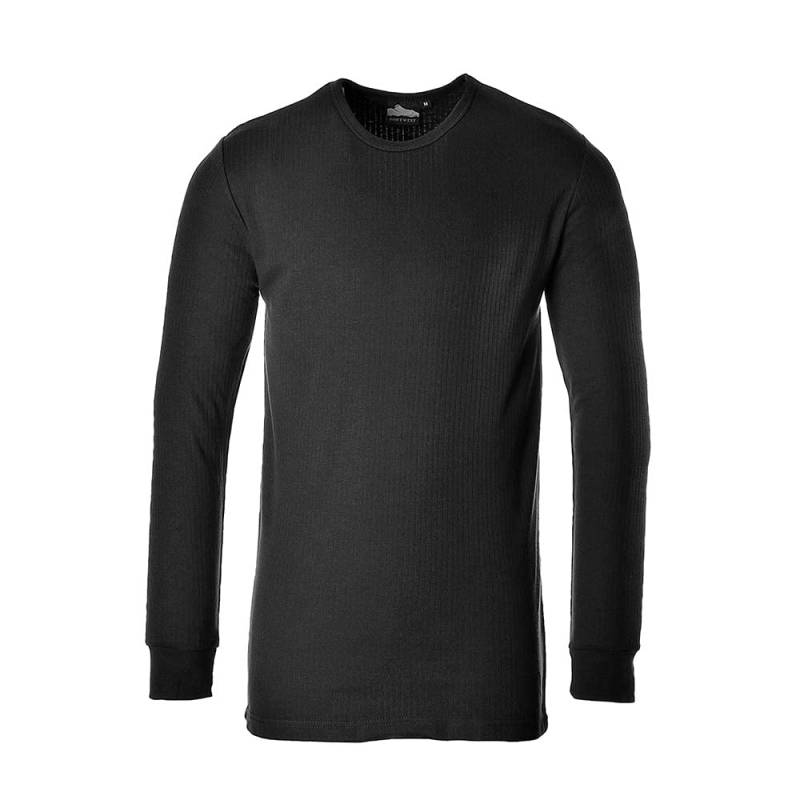 Portwest Langarm Thermo-T-Shirt, Größe: M, Farbe: Schwarz, B123BKRM von Portwest