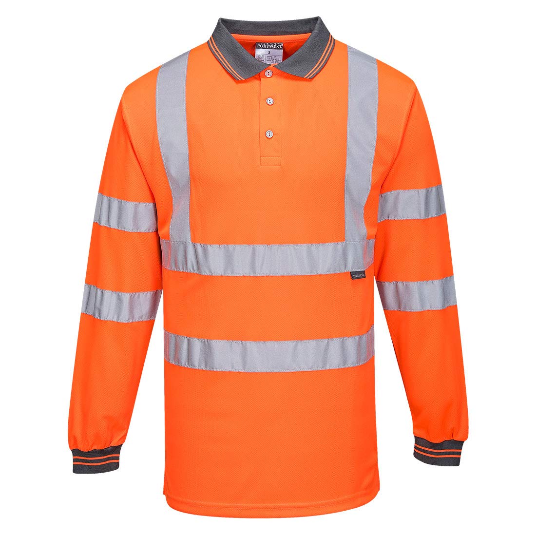 Portwest Langarm Warnschutz Polo Shirt, Größe: XL, Farbe: Orange, S277ORRXL Portwest Langarm Warnschutz Polo Shirt, Größe: XL, Farbe: Orange, S277ORRXL von Portwest