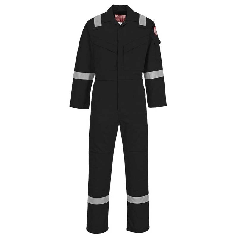 Portwest Leichter, antistatischer Overall 280 g, Größe: L, Farbe: Schwarz, FR28BKRL von Portwest