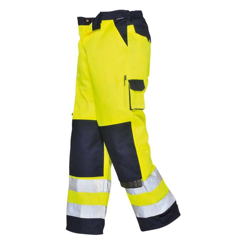 Portwest Lyon Warnschutz-Bundhose, Größe: S, Farbe: Gelb/Marine, TX51YNRS von Portwest