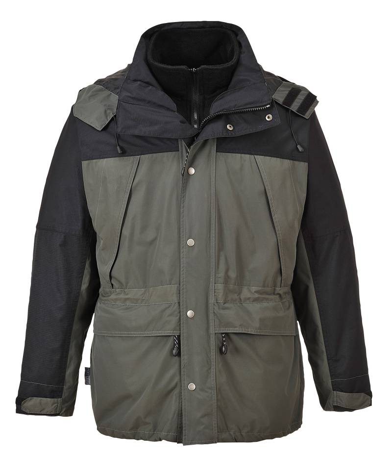 Portwest Orkney 3-in-1 Atmungsaktive Jacke, Größe: L, Farbe: Grau, S532GRRL von Portwest