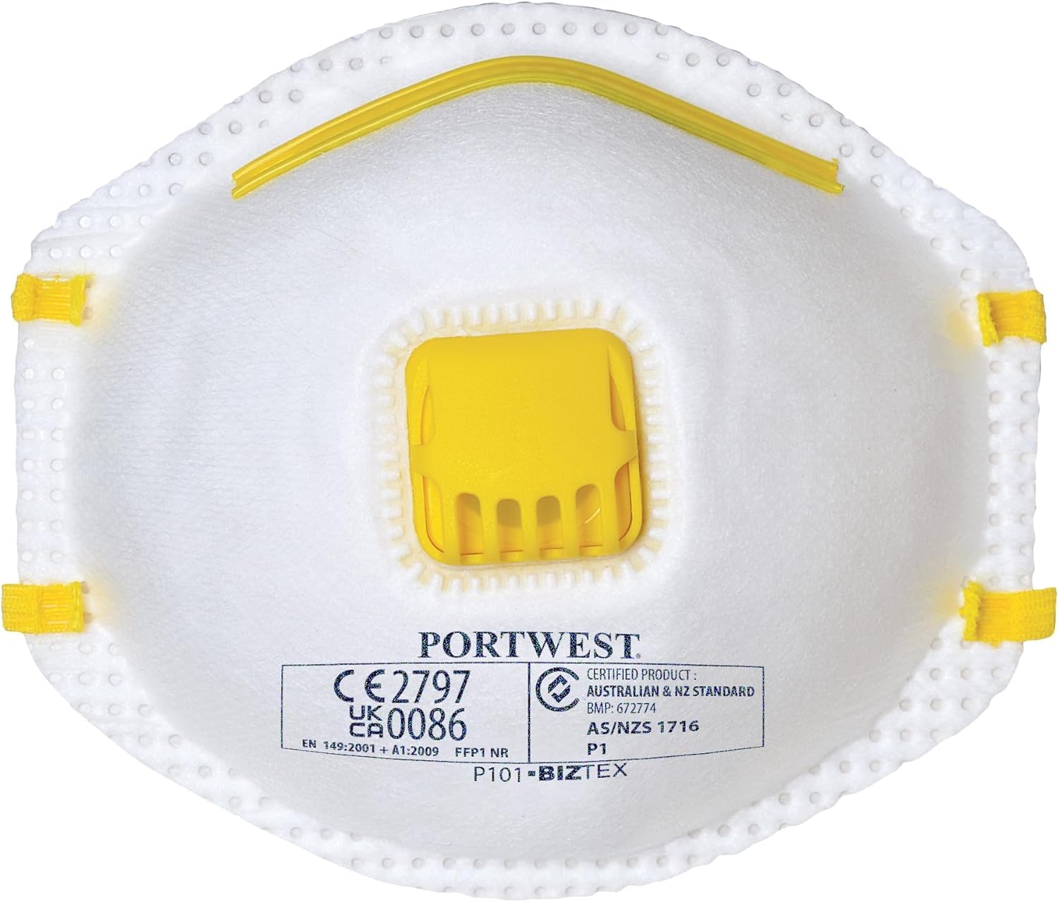 Portwest P101WHR Staubschutzmasken FFP1, mit Ventil, 10 Stück Portwest P101WHR Staubschutzmasken FFP1, mit Ventil, 10 Stück von Portwest