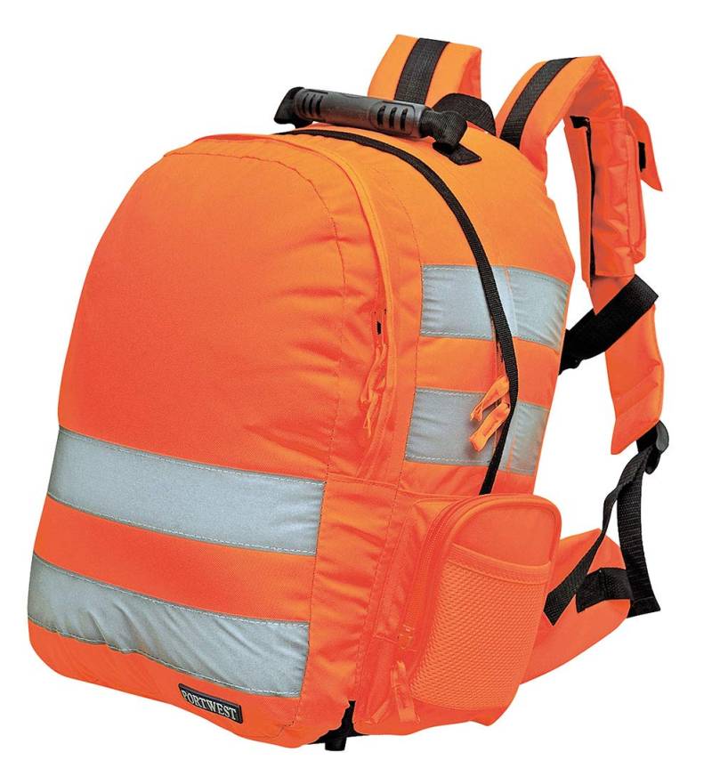 Portwest Schnellverschluss-Warnschutz-Rucksack, Größe: Einheitsgröße, Farbe: Orange, B904ORR von Portwest