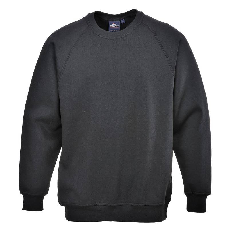 Portwest Sweat-Shirt Roma, Größe: M, Farbe: Schwarz, B300BKRM von PORTWEST