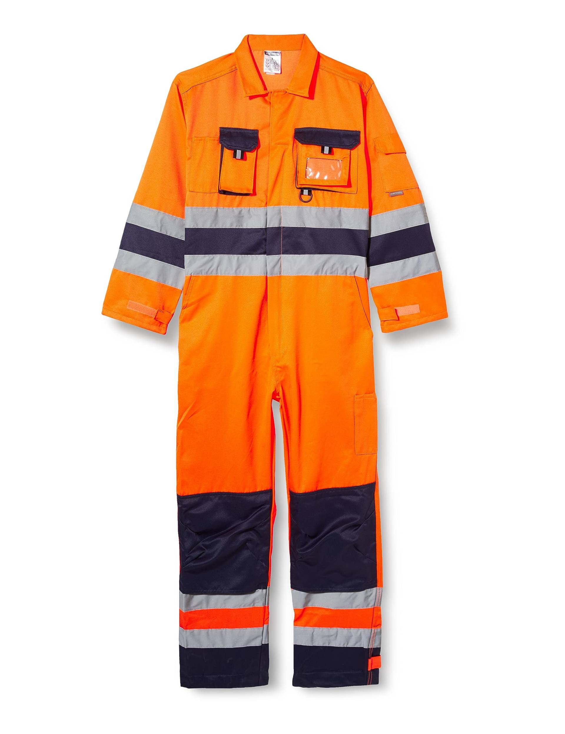 Portwest TX55 Herren Nantes Hi-Vis Reflektierende Overall-Arbeitsoveralls Sicherheitsklasse 3 Orange/Navy, S Portwest TX55 Herren Nantes Hi-Vis Reflektierende Overall-Arbeitsoveralls Sicherheitsklasse 3 Orange/Navy, S von Portwest