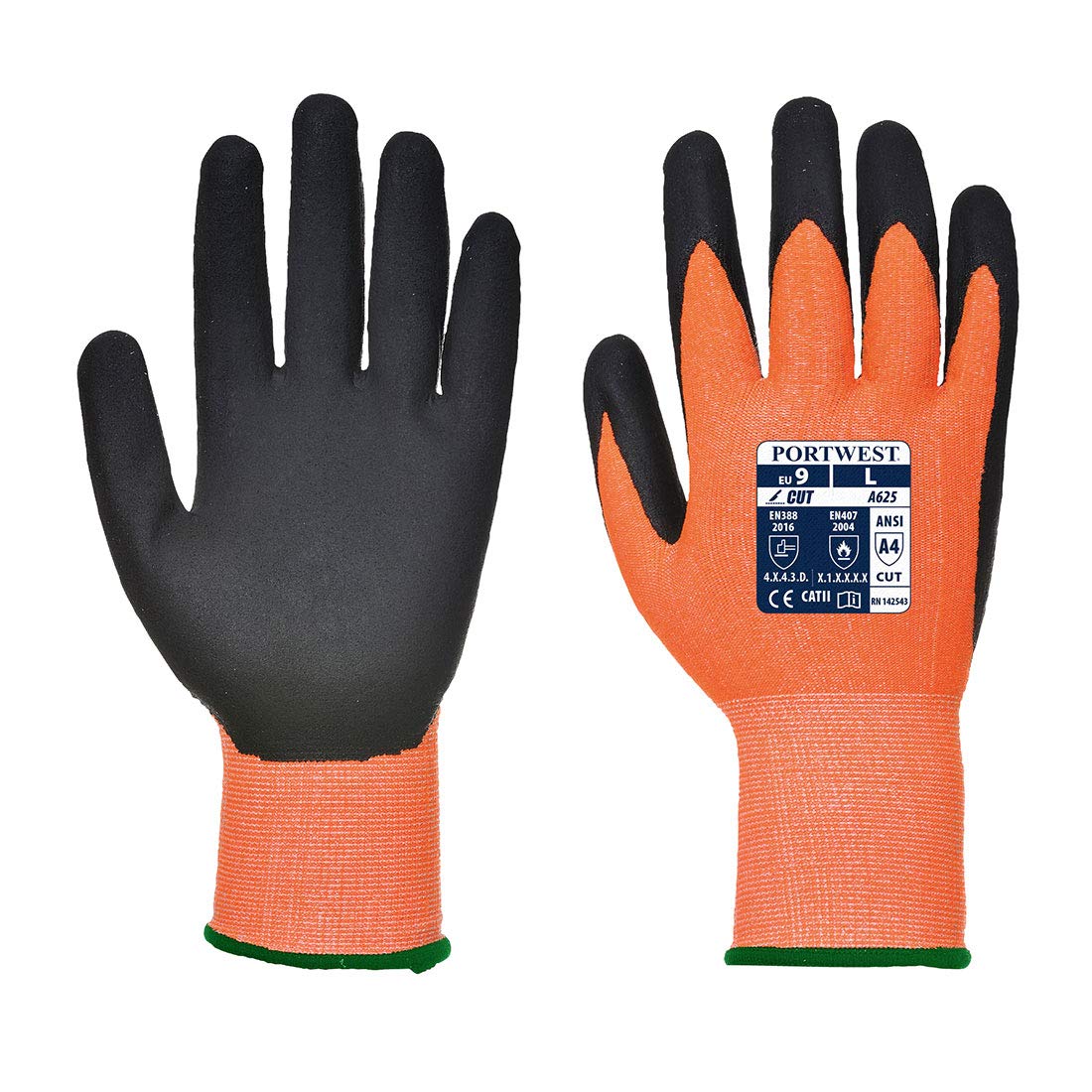 Portwest Vis-Tex Cut Resistant Gloves - PU, Color: Orange, Size: XXL, A625O8RXXL Portwest Vis-Tex Cut Resistant Gloves - PU, Color: Orange, Size: XXL, A625O8RXXL von Portwest
