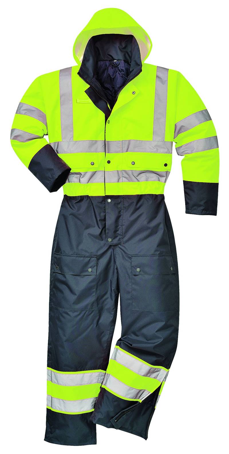 Portwest Warnschutz Kontrast Overall - gefüttert , Größe: 5XL, Farbe: Gelb/Schwarz, S485YBR5XL von Portwest