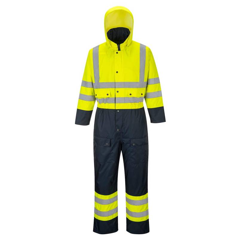 Portwest Warnschutz Kontrast Overall - gefüttert , Größe: XXXL, Farbe: Gelb/Marine, S485YNRXXXL von Portwest