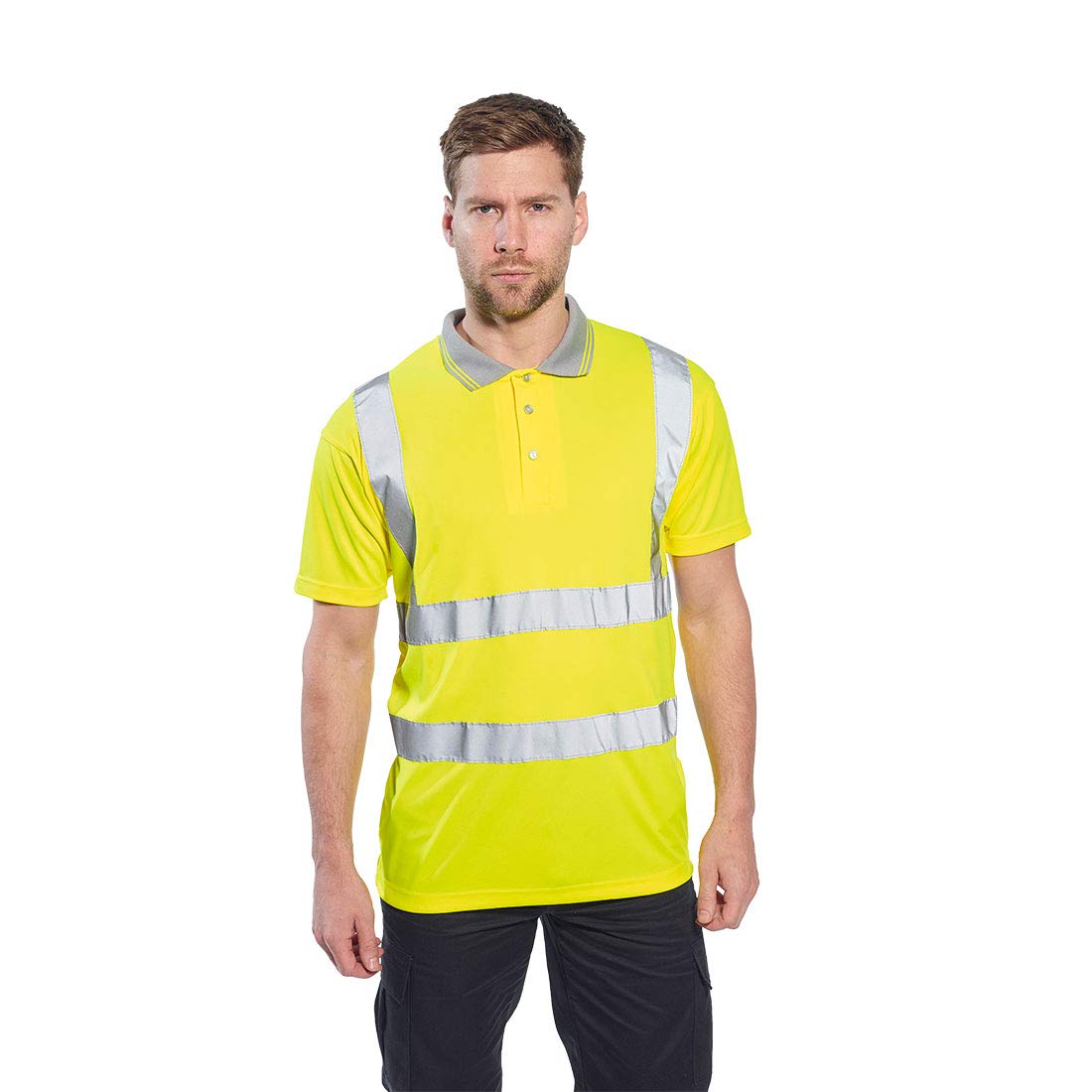 Portwest Warnschutz Kurzarm Polo Shirt, Größe: S, Farbe: Gelb, S477YERS Portwest Warnschutz Kurzarm Polo Shirt, Größe: S, Farbe: Gelb, S477YERS von Portwest