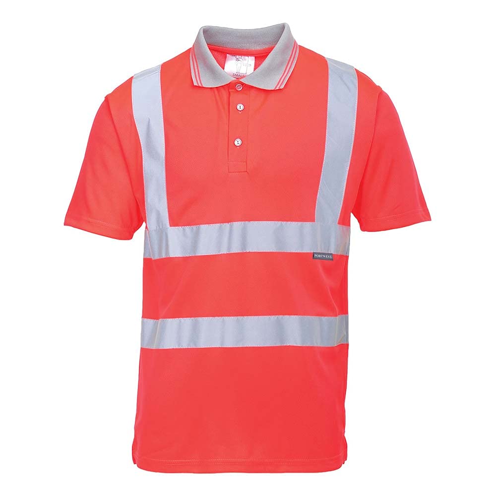 Portwest Warnschutz Kurzarm Polo Shirt, Größe: XXL, Farbe: Rot, S477RERXXL Portwest Warnschutz Kurzarm Polo Shirt, Größe: XXL, Farbe: Rot, S477RERXXL von Portwest