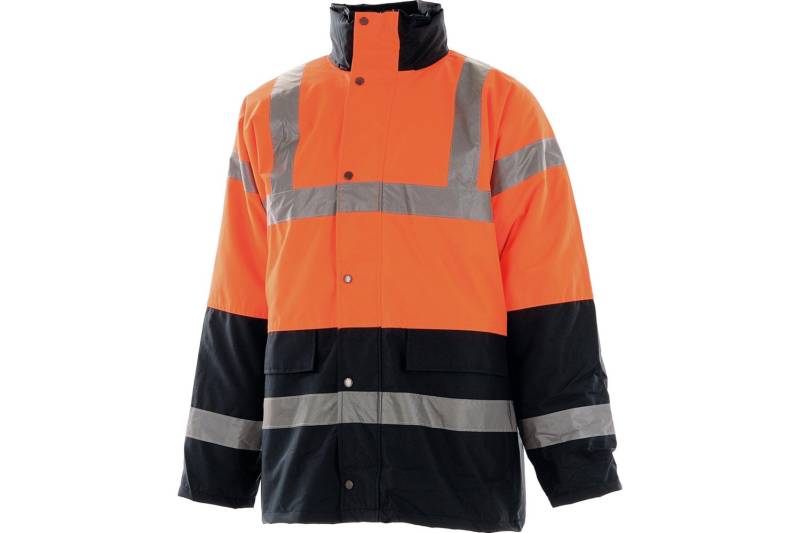 Portwest Zweifarbige Warnschutz-Verkehrs-Jacke, Größe: S, Farbe: Orange, S467ORRS von Portwest