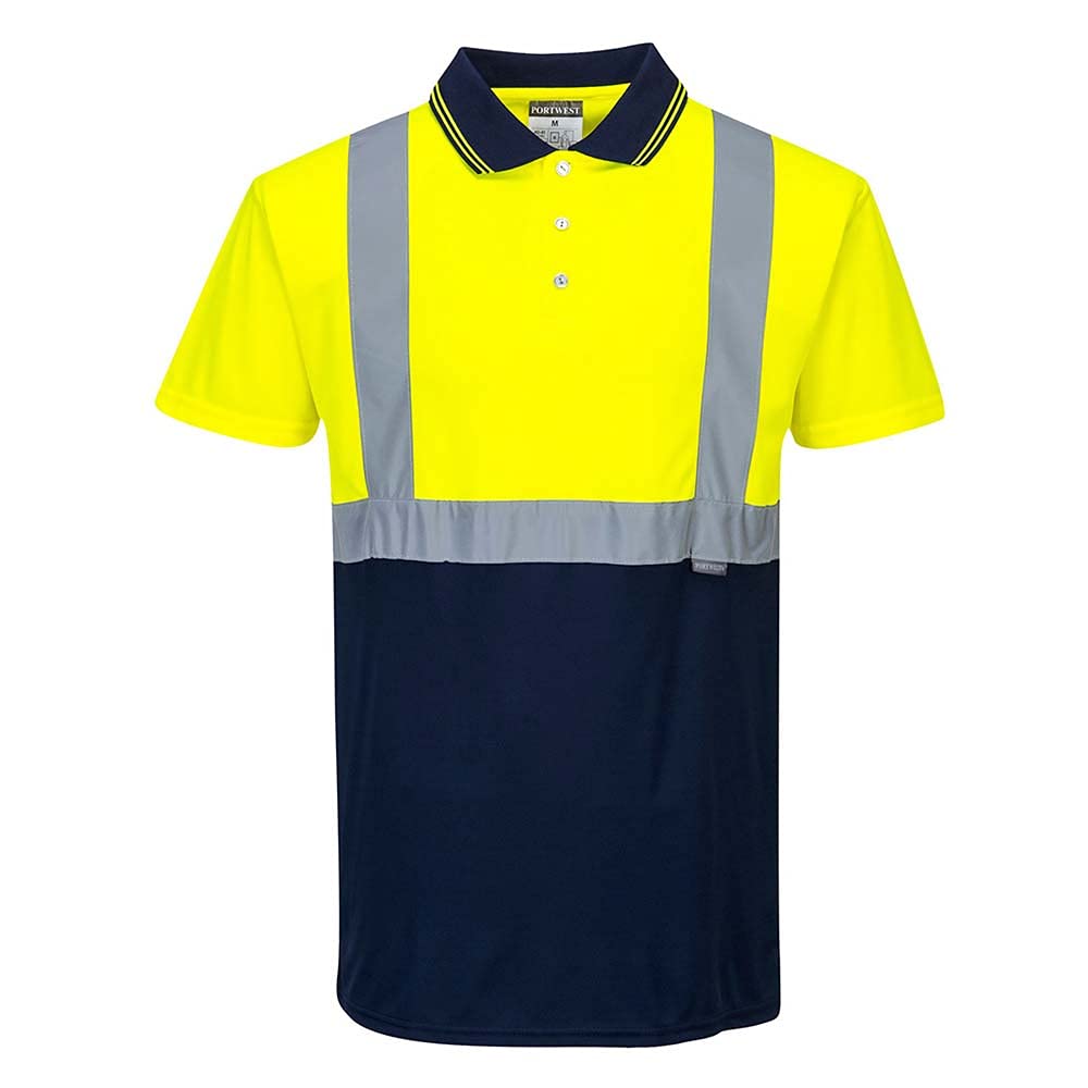 Portwest Zweifarbiges Polo Shirt, Größe: XL, Farbe: Gelb/Marine, S479YNRXL Portwest Zweifarbiges Polo Shirt, Größe: XL, Farbe: Gelb/Marine, S479YNRXL von Portwest