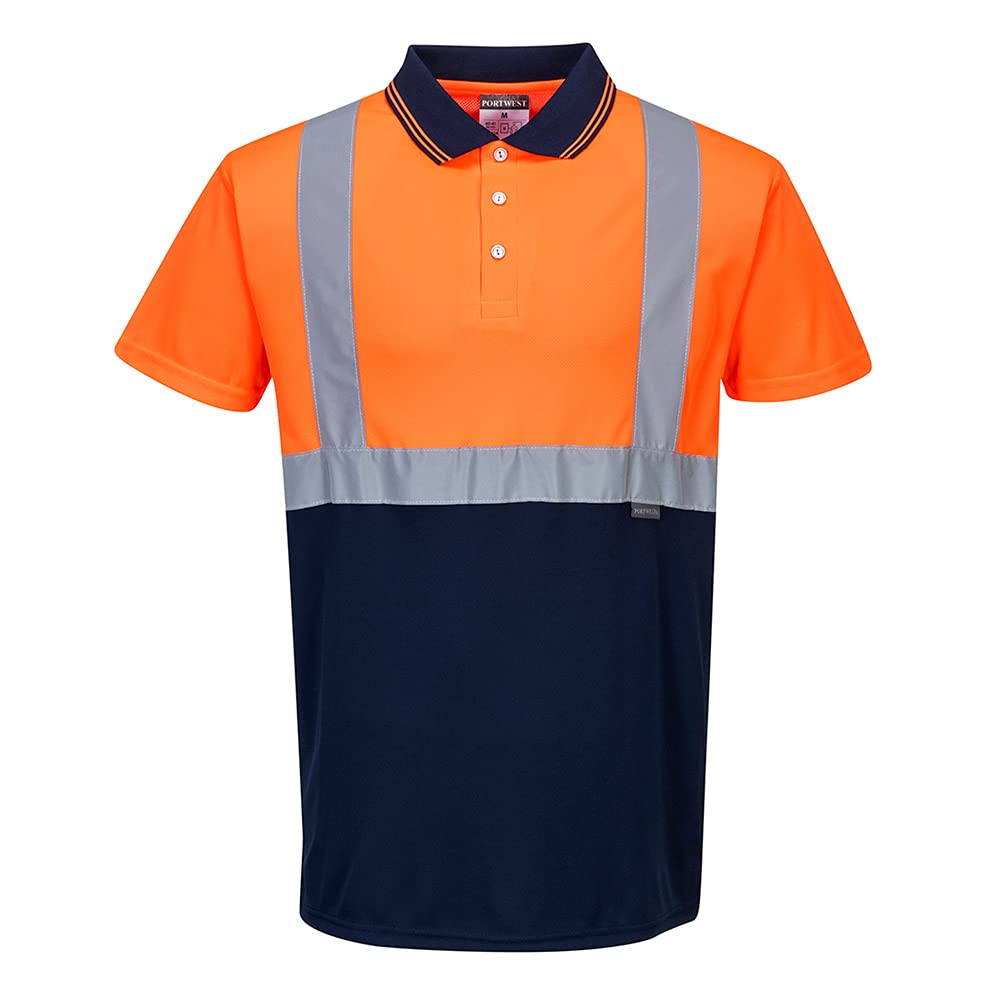 Portwest Zweifarbiges Polo Shirt, Größe: XL, Farbe: Orange/Marine, S479ONRXL Portwest Zweifarbiges Polo Shirt, Größe: XL, Farbe: Orange/Marine, S479ONRXL von Portwest