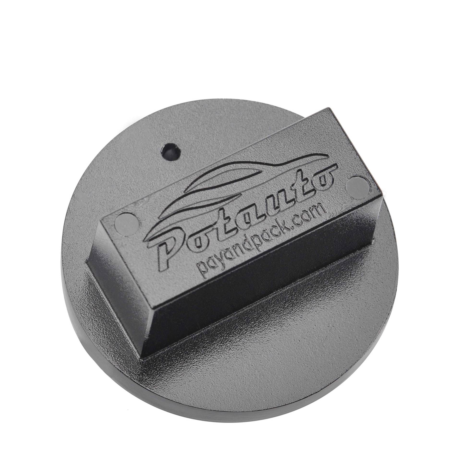 POTAUTO Universal-Wagenheber-Puck-Adapter, Aluminium, kompatibel mit Mercedes Benz Fahrzeugen ab 2000 (1 Stück, schwarz) von Potauto