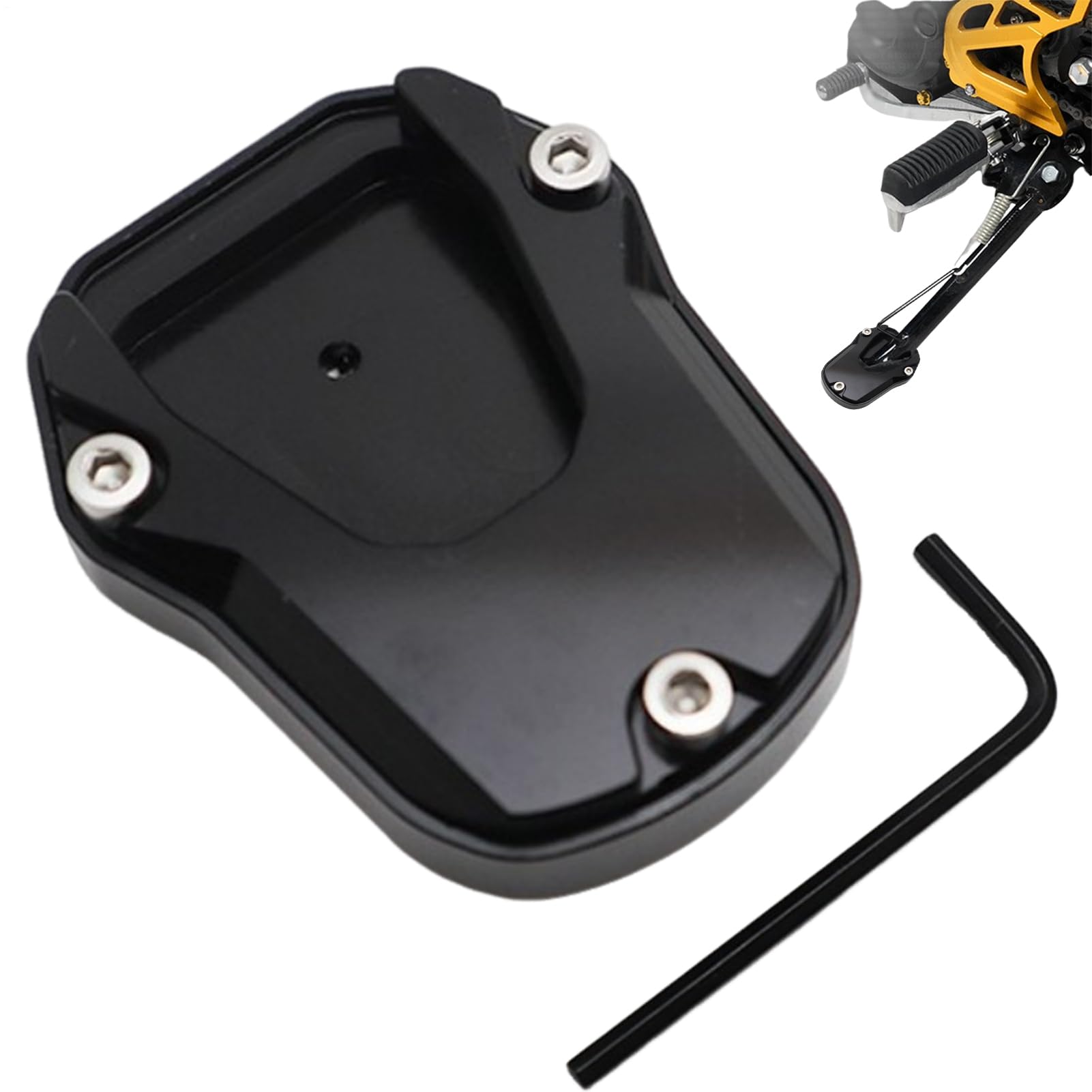 Motorrad Ständerpad, Parkständer Aus Aluminiumlegierung Für Motorräder, Verschleißfeste Und Hochbelastbare Motorradzubehöre Für Pendlerverkehr Und Campingausflüge Motorrad Ständerpad, Parkständer Aus Aluminiumlegierung Für Motorräder, Verschleißfeste Und Hochbelastbare Motorradzubehöre Für Pendlerverkehr Und Campingausflüge von Poupangke