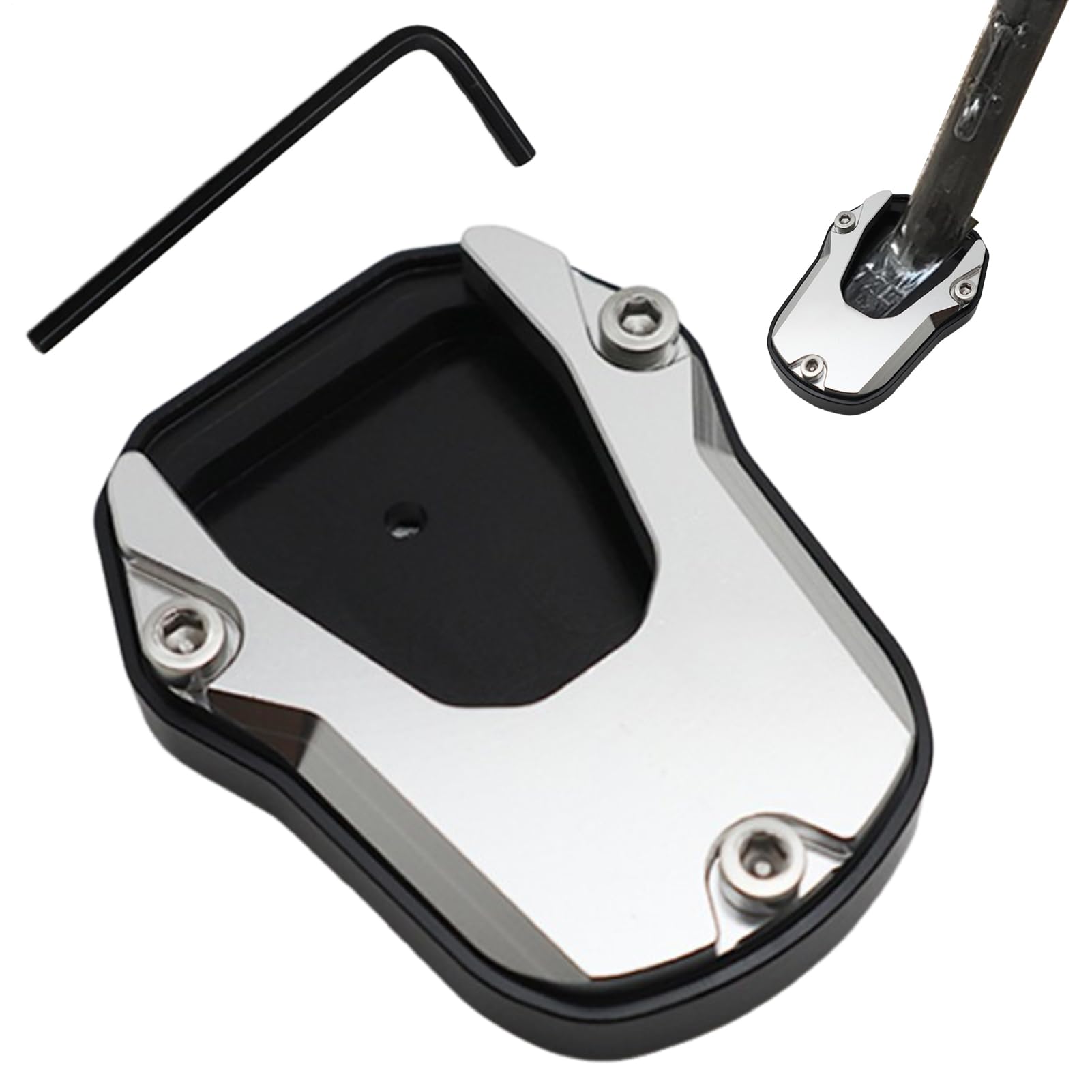 Motorrad Stützplatte - Parkständer Aus Aluminiumlegierung Für Motorräder - Verschleißfeste Und Hochbelastbare Motorradzubehöre Für Pendlerverkehr Und Campingausflüge Motorrad Stützplatte - Parkständer Aus Aluminiumlegierung Für Motorräder - Verschleißfeste Und Hochbelastbare Motorradzubehöre Für Pendlerverkehr Und Campingausflüge von Poupangke